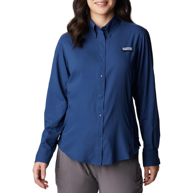 Columbia Tamiami II Long Sleeve Shirt Womens Carbon XS Carbon