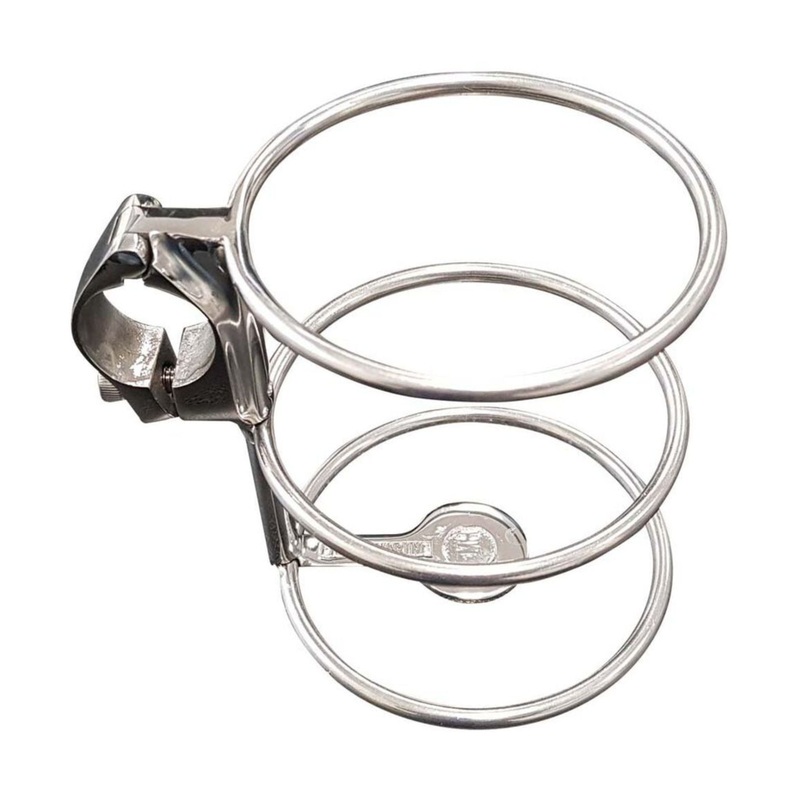 Frank Marine Stainless Steel Rail Mount Drink Holder 25MM STAINLESS STEEL