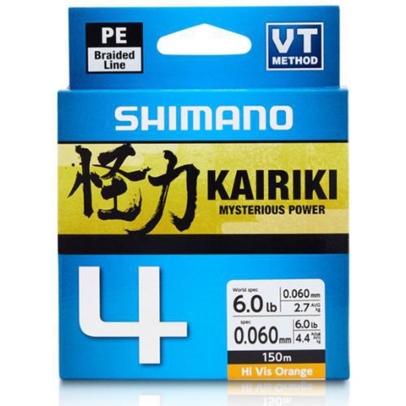 Shimano Kairiki 4 Braid 150m PE0.8 Orange