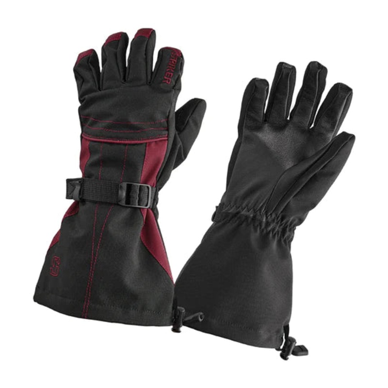 Striker Women’s Stella Ice Fishing Glove Black/Burgundy Small