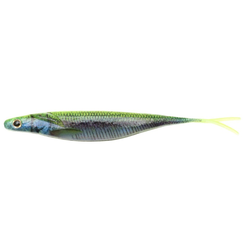 Deps Real Sakamata Shad Soft Jerkbait #04 Chart Back Wakasagi 5″ 3pk