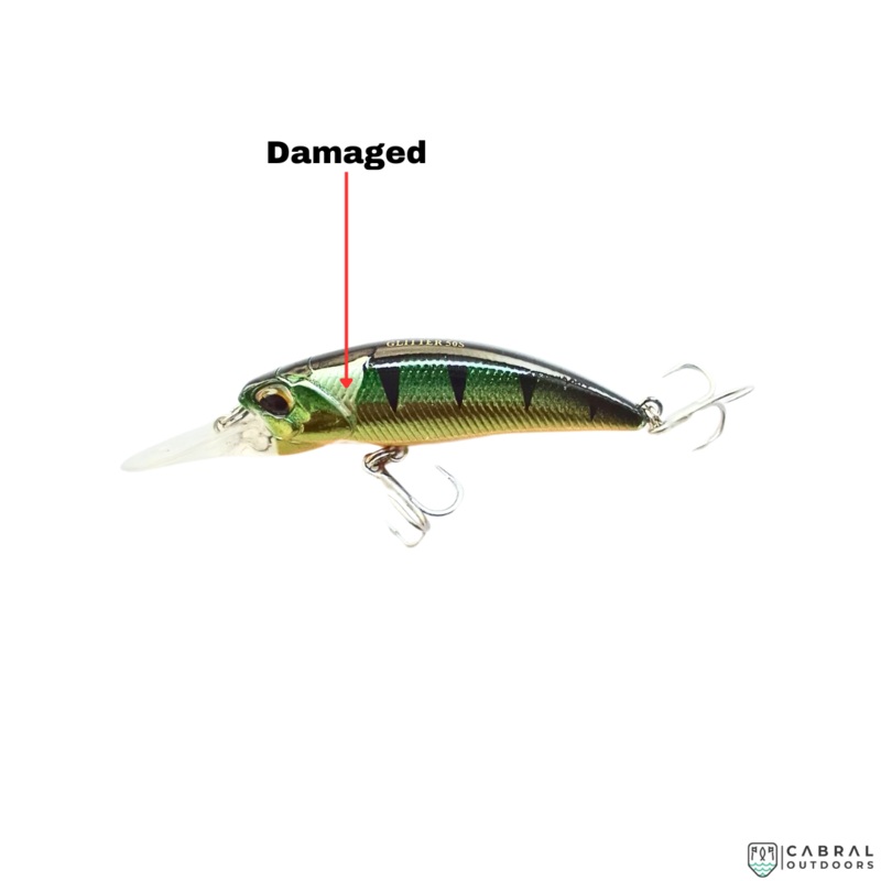 [B-Stock] Lucana Glitter Sinking Minnow | Size: 50mm | 4.8g Fire Tiger