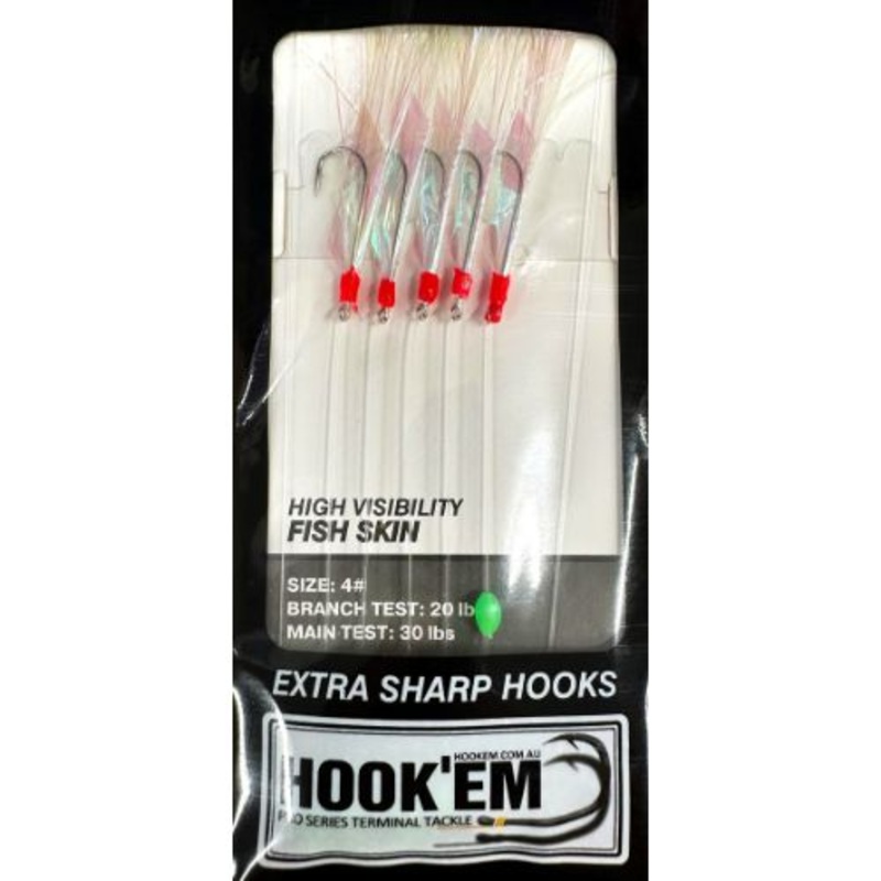Hook’Em Sabiki Rig Bait Jig 4 WHITE