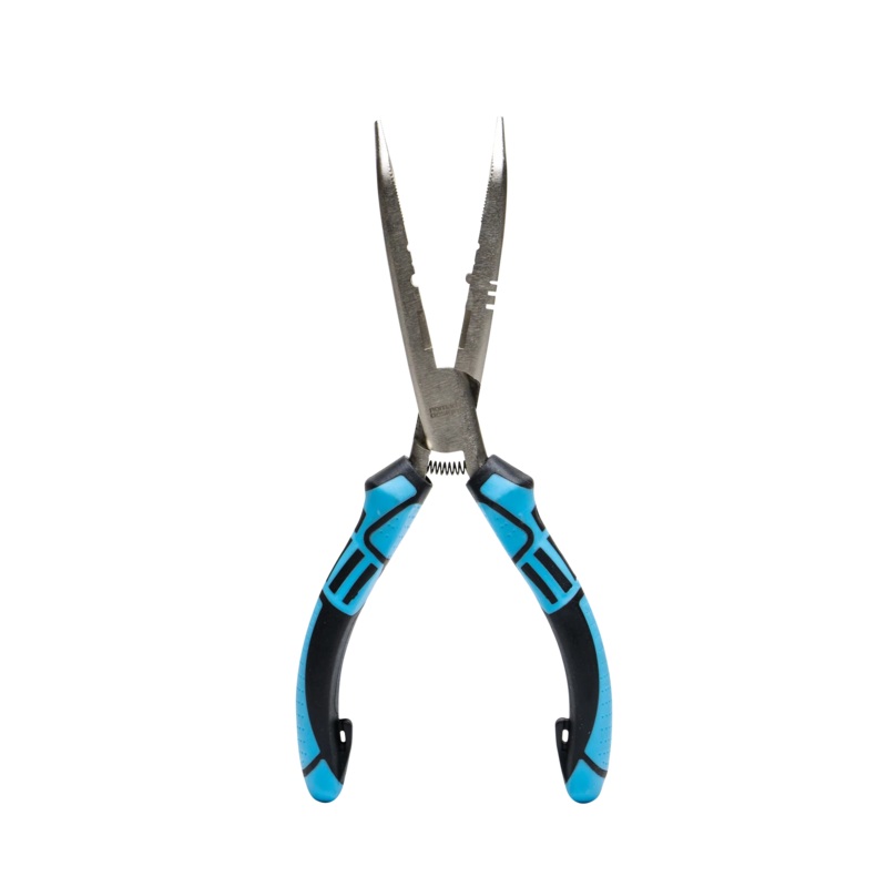 Nomad Design Pliers Blue Black 8in Bent Nose