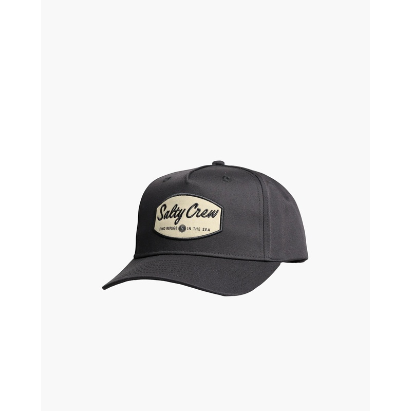 Salty Crew Labelled 5 Panel Cap Black