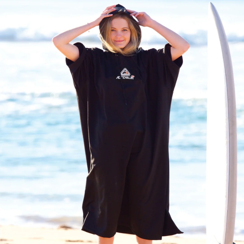 Adrenalin 2P Thermo Poncho Hooded Towel Large Black