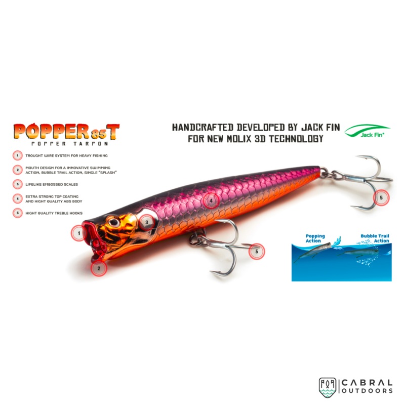 Molix Popper 85T | Size: 8.5cm | 11.5g Purple Orange Belly (#258)