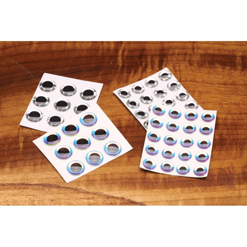 Hareline Big 3-D Fish Eyes Pearl 10mm (3/8″) 20pk