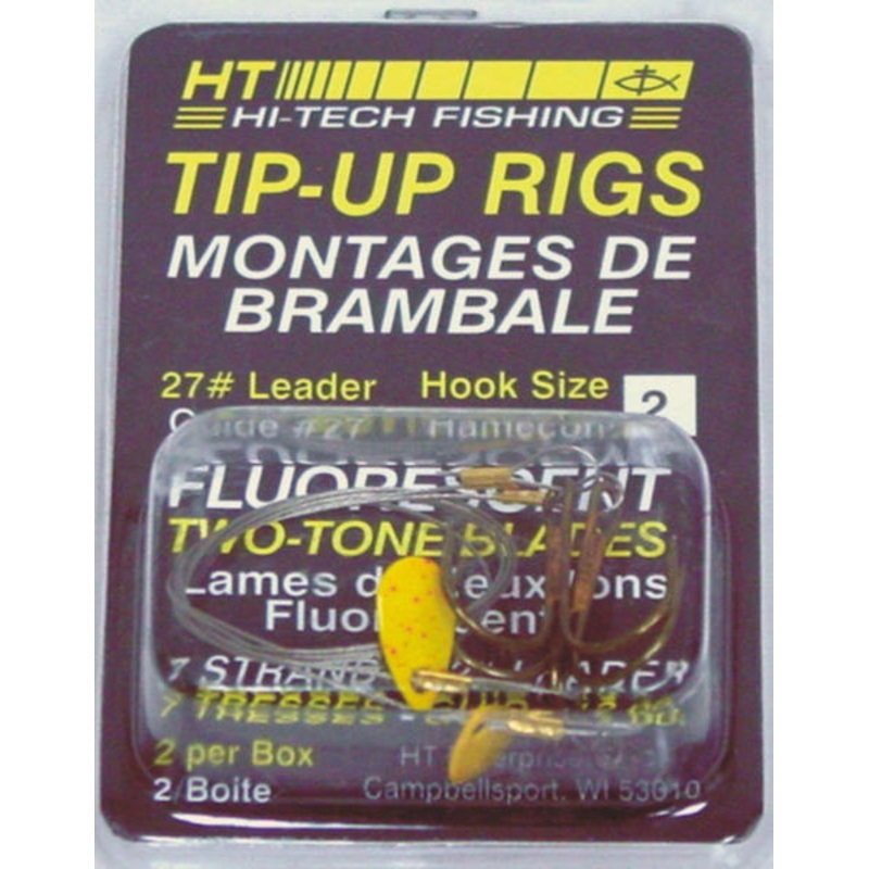 HT Tip up Rigs 10 Walleye Org/Chartreuse