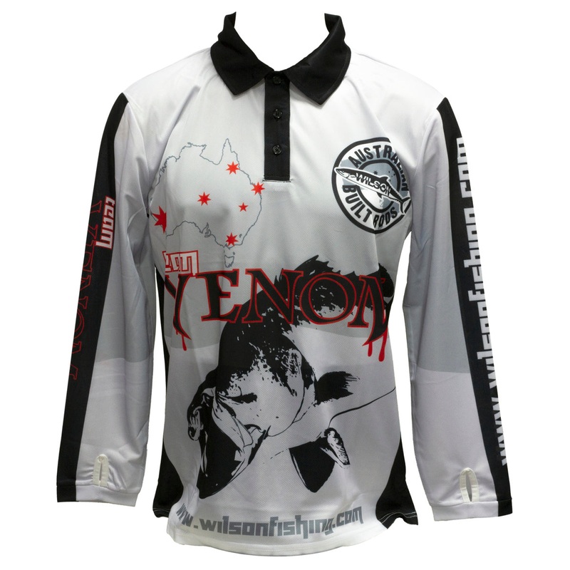Wilson Venom Barra Adult Long Sleeve Fishing Jersey Shirt – Grey Large