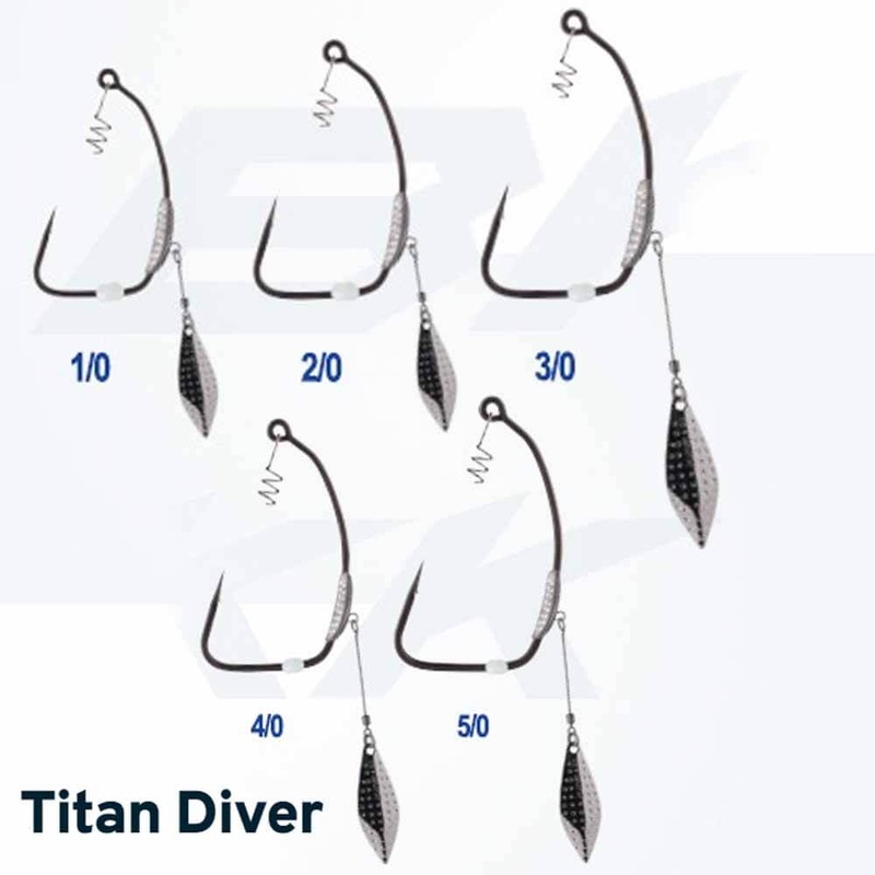 BKK Titan Diver Weighted Swimbait Hook 1/0