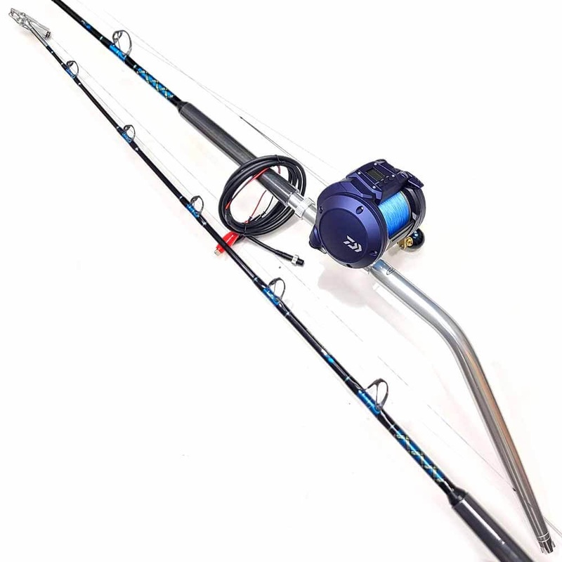 Daiwa Seapower 1200 Electric Reel 6′ 60-150lb Capt. Harry’s Deep Drop Rod Combo with Braid