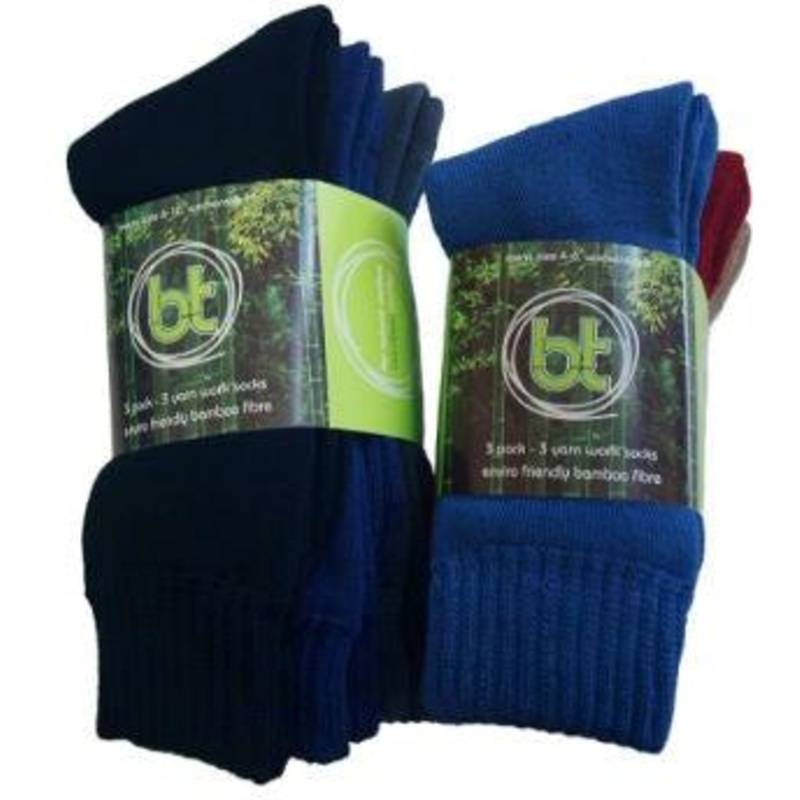 Bamboo 3 Pack 3 Yarn Socks 10-14