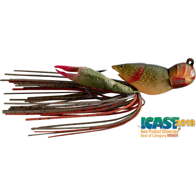 LIVETARGET Hollow Body Crawfish Jig 1 1/2″ – 3/8 oz Brown / Red