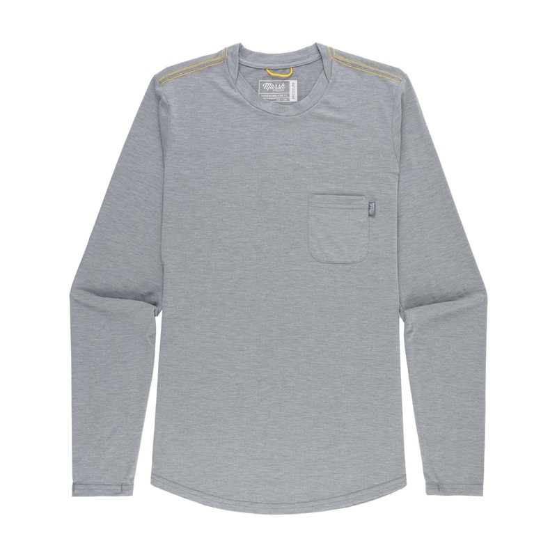 Marsh Wear Women’s Buxton Long Sleeve Performance Crew Steel Heather XSmall