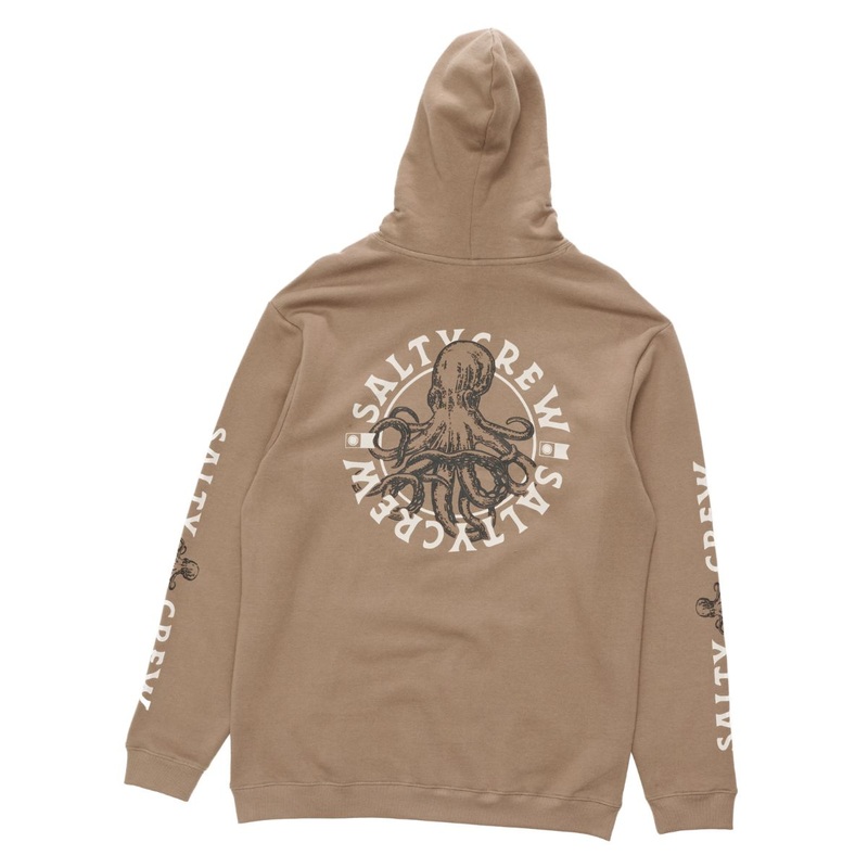 Salty Crew Tentacles MW Fleece Hoodie Small Dune