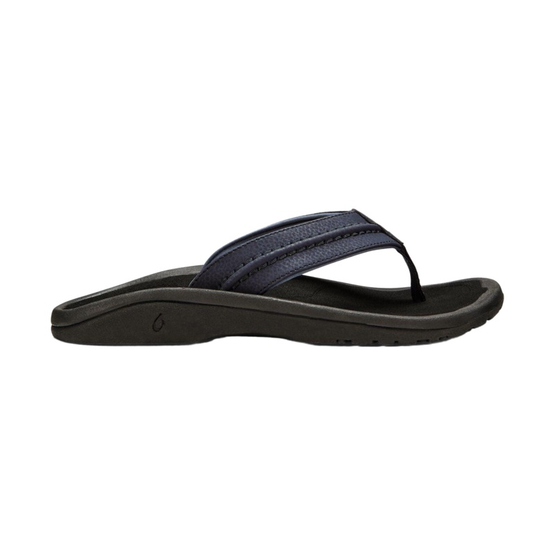 OluKai Mens Hokua Sandals-Blue Depth/Black 9