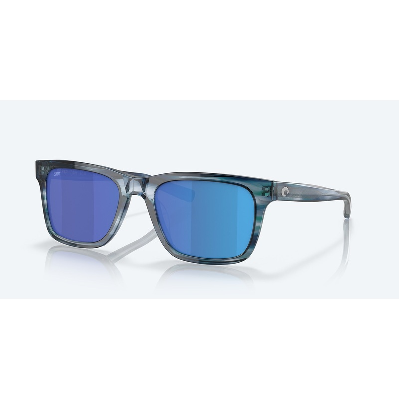 Costa Tybee Polarized Sunglasses Polarized Glass (580G) Blue Mirror Ocean Currents