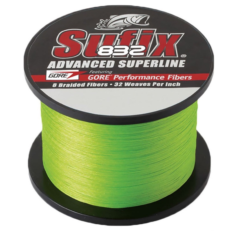 Sufix 832 Braid Bulk Spool 3500yd Neon Lime 10lb