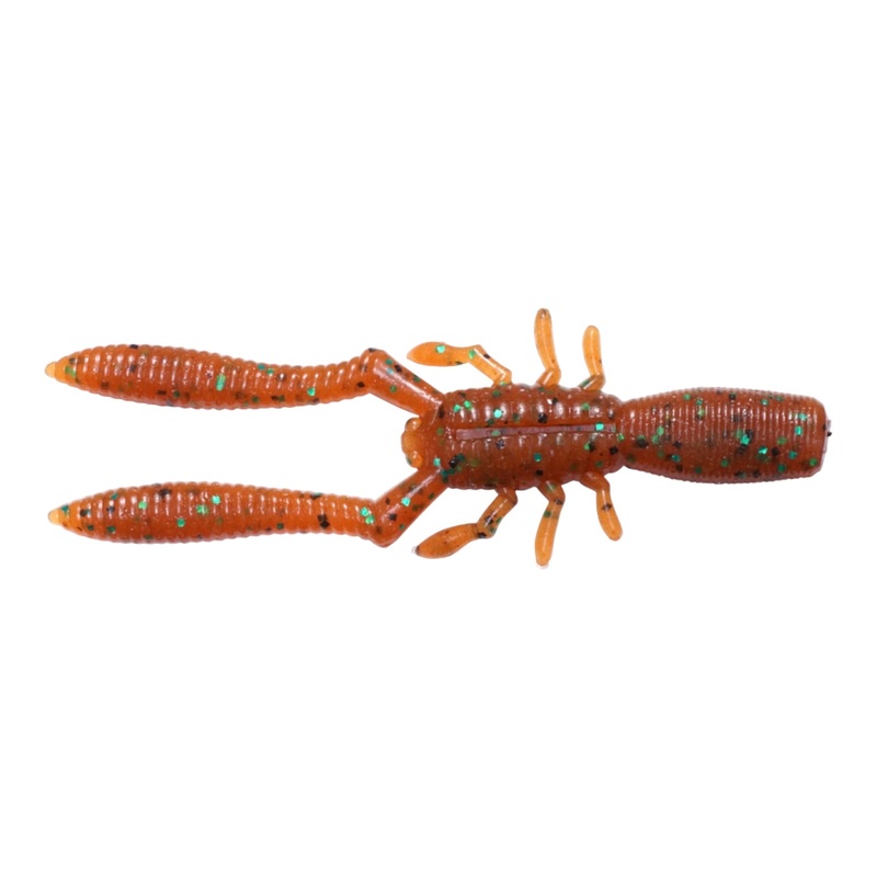 Megabass 4″ Bottle Shrimp Cinnamon Blue Flake