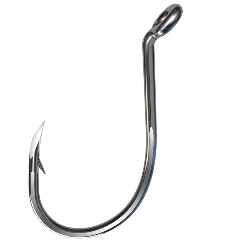 Trokar Heavy Wire Long Shank Octopus Hooks Platinum Black 6
