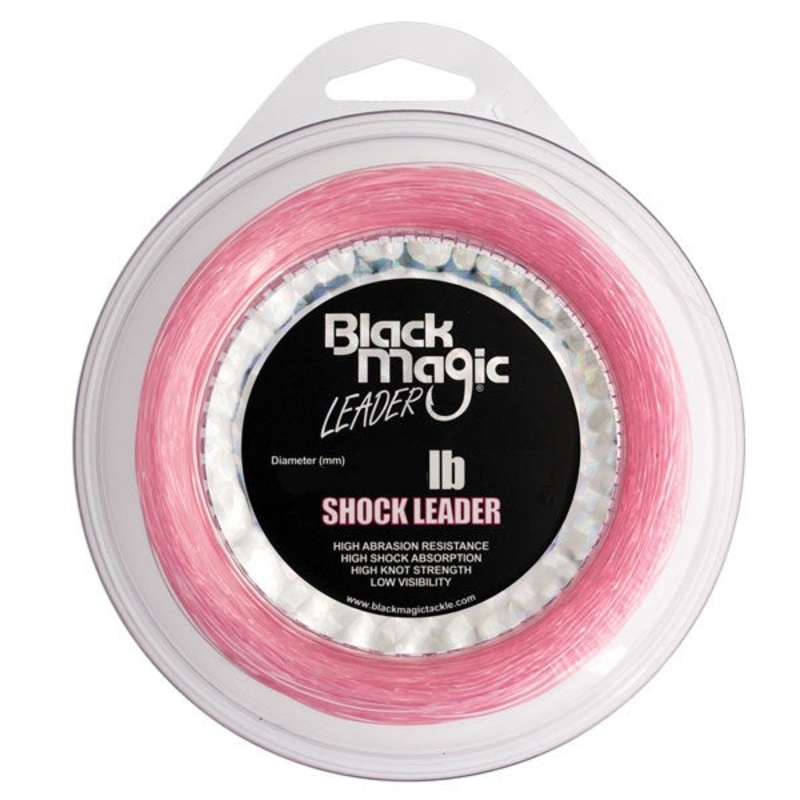 Black Magic Pink Shock Leader 100lb