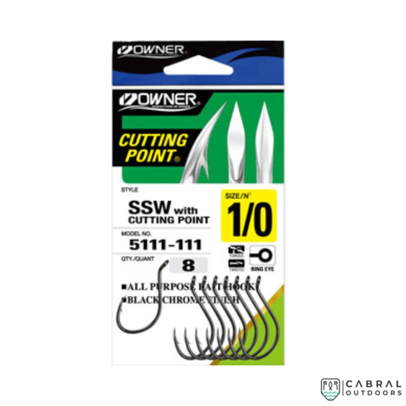 Owner 5111 SSW Cutting Point All Purpose Bait Hook | Size: 1-3/0 2/0 | 5111-121