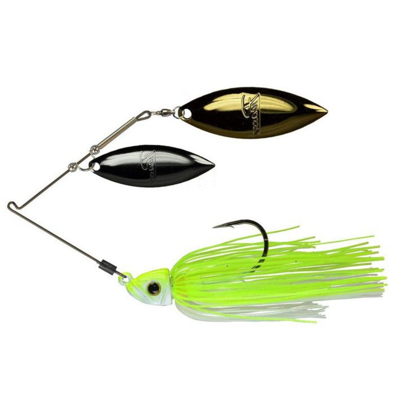 Picasso NiTi Pro Double Willow Spinnerbait Chartreuse White 3/8oz