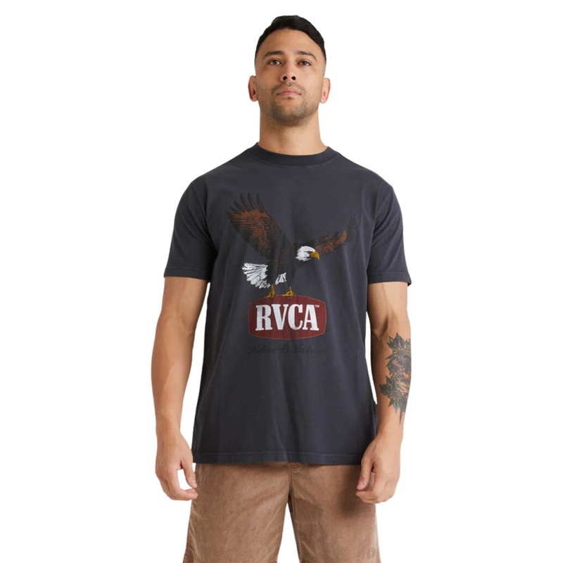 RVCA Hawk Eye SS Tee S WASHED BLACK