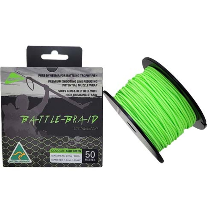 Ocean Hunter Battle Braid Dyneema 50m Acid Green