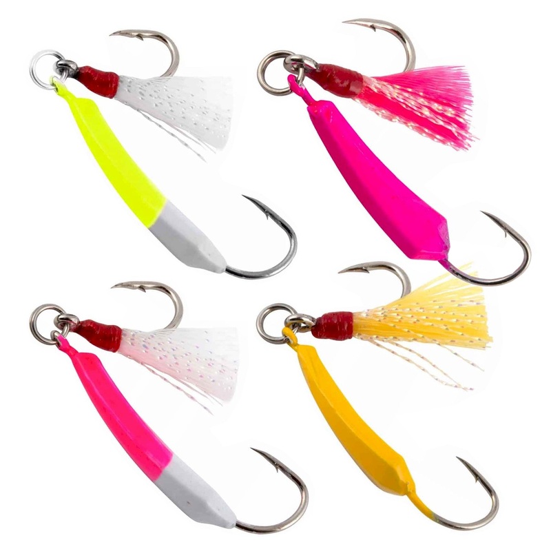 Buccaneer BUWLS Wiggler Jig Lure with Stinger 1/4 oz Chartreuse / White