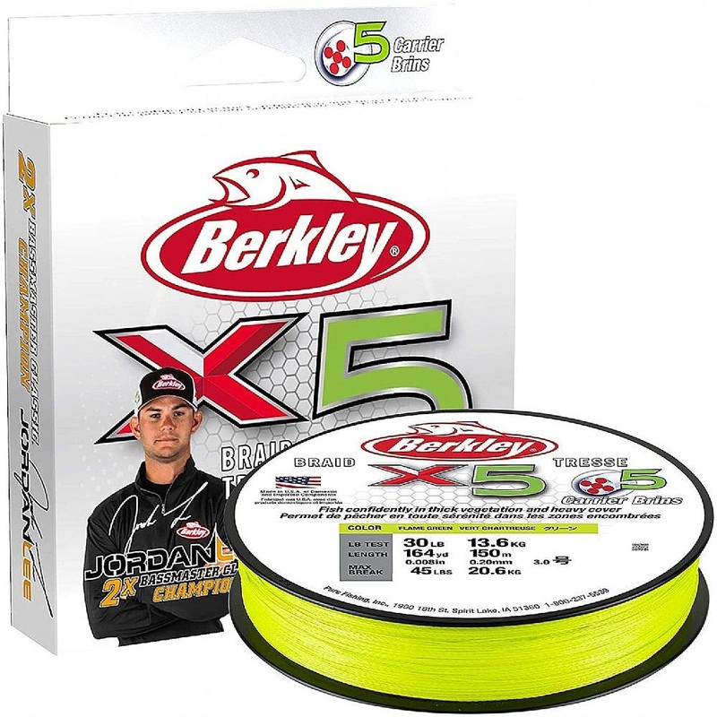 Berkley Jordan Lee x5 Braid – Flame Green 164yds 6#