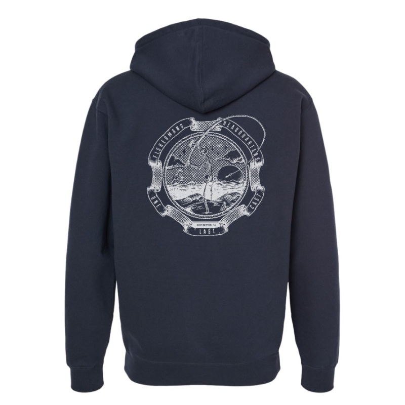 Fish Heads One Last Cast Full Zip Hoodies Navy SM