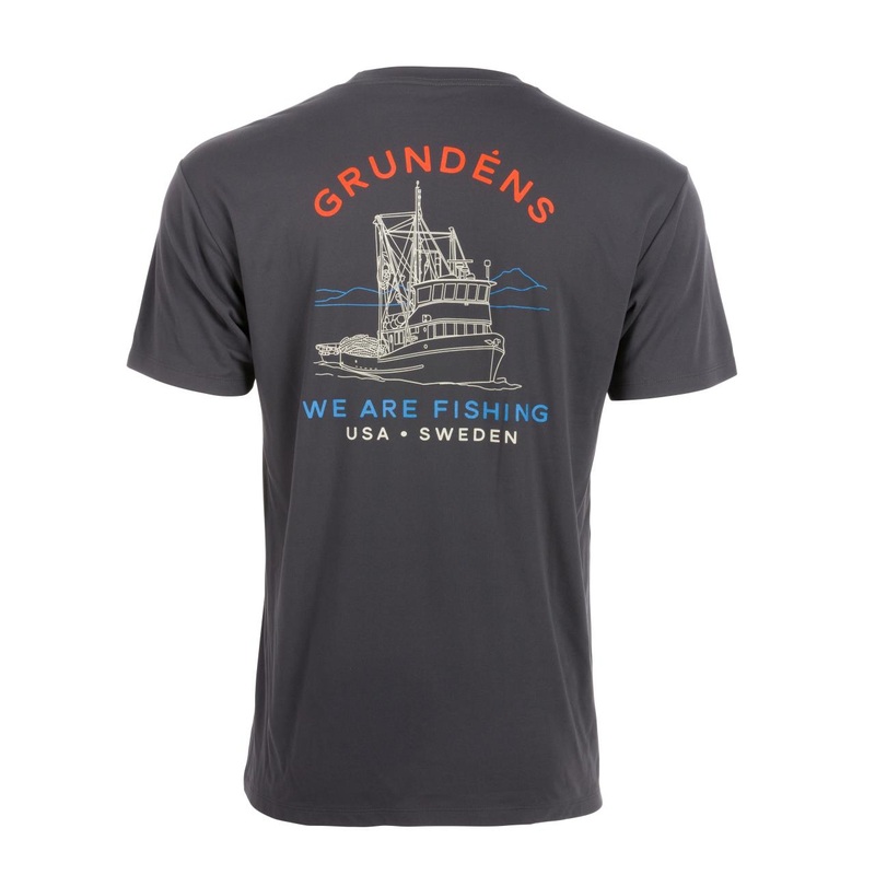 Grundens Tech Tee Linear Wave Short Sleeve SM
