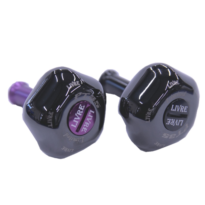 Livre Custom Reel Knob PT35 Special Derivation BLACK & BLACK