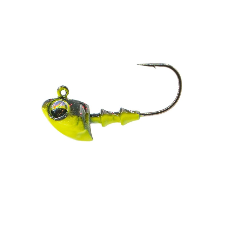 6th Sense Crappie Jig Heads 5pk – Black Neon 1/16oz #2 Hook