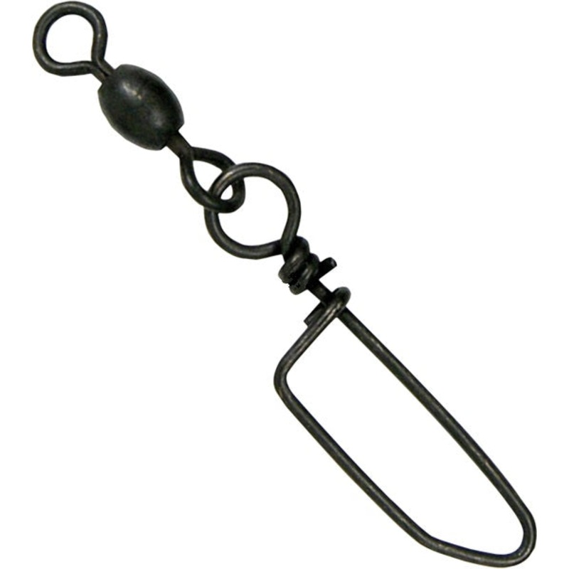 Billfisher SS Coastlock Snap Swivel Black Oxide 40lb, 36pk