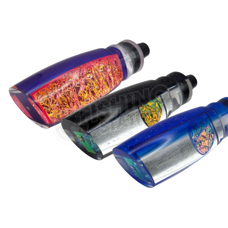 Billmark XXL Makaira Platinum Series Skirted Trolling Lure Purple Gold Foil