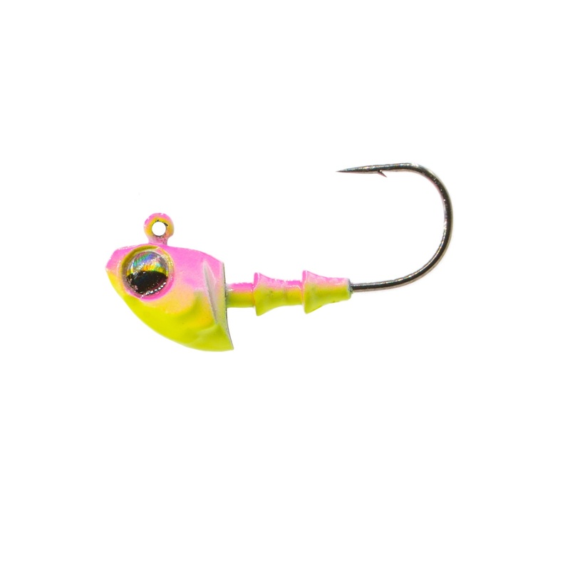 6th Sense Crappie Jig Heads 1/16oz #4 Black Neon