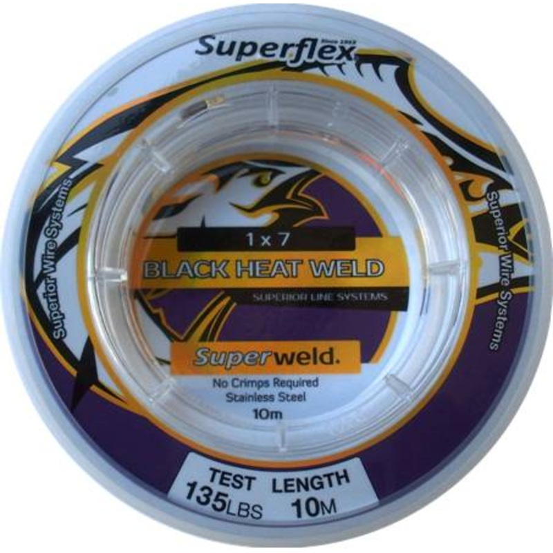 Superflex Black Heat Weld Wire 18lb BLACK