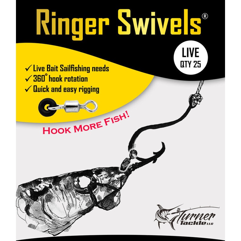 Turner Tackle Ringer Swivels Live 2 25-pack