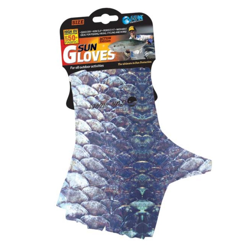 AFN Sun Gloves Large Water Grey