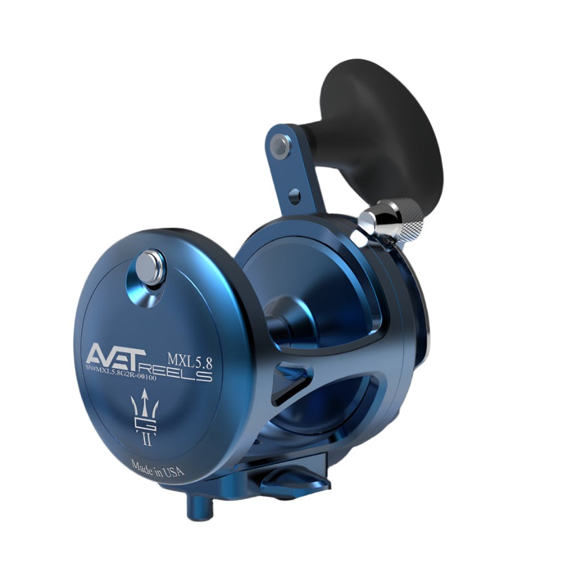 Avet G2 MXL Series Lever Drag Conventional Reels MXL 5.8 G2 (with Glide Plate) Blue