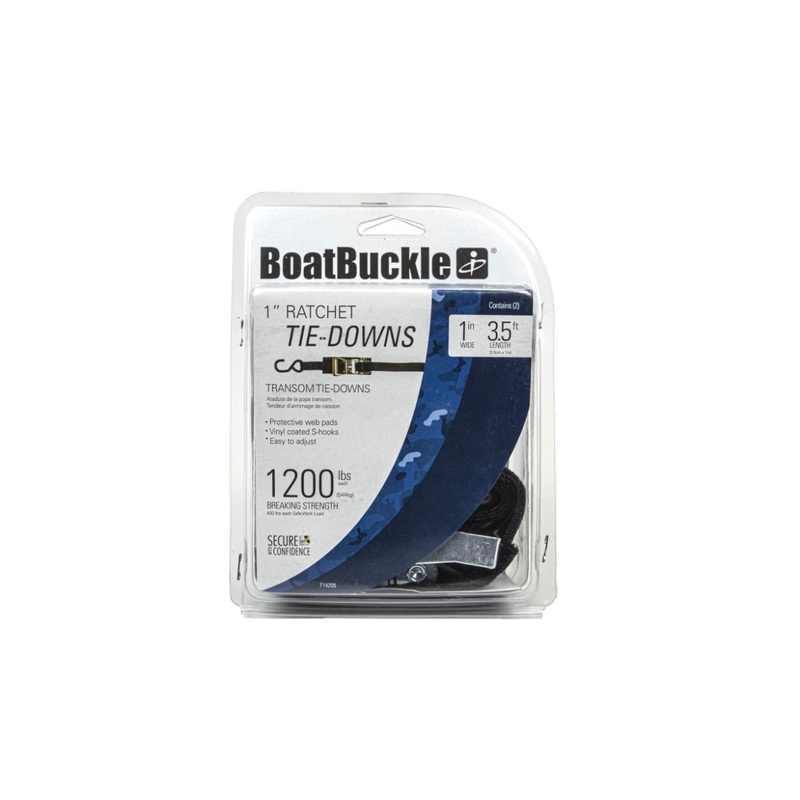 BoatBuckle 1 Ratchet Transom Tie-Downs