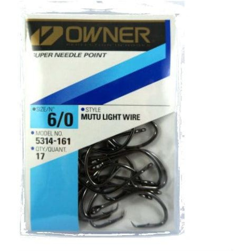 Owner 5314 Mutu Light Circle Hooks Pro Pack 6/0