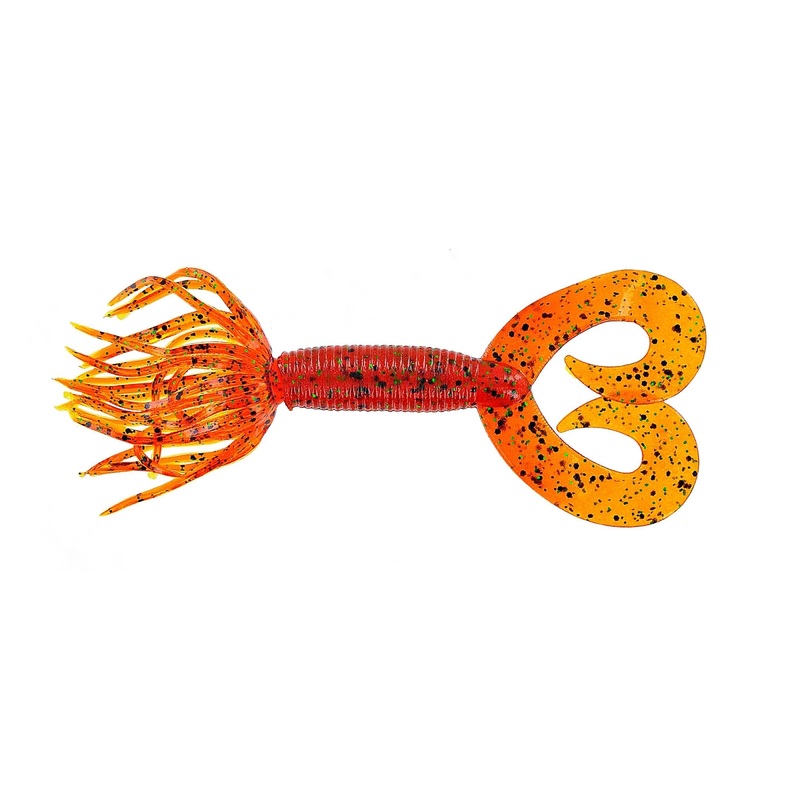 Yamamoto 4” Dt Hula Grub Pump Black/Green Glitter 10P