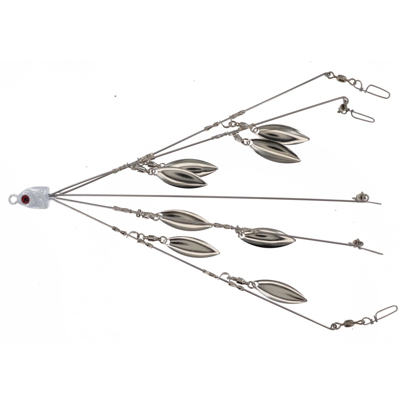 Georgia Blade A-Rig 8″ 8 Nickel Blades 5-Wire 5-Hook