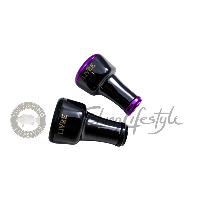 Livre Custom Reel Knob – FF Black, Black/Purple (Fortissimo Single Knob) Limited Black & Black