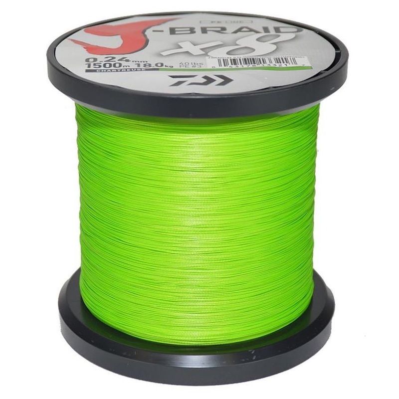 Daiwa J Braid X8 1500m Chartreuse 40lb