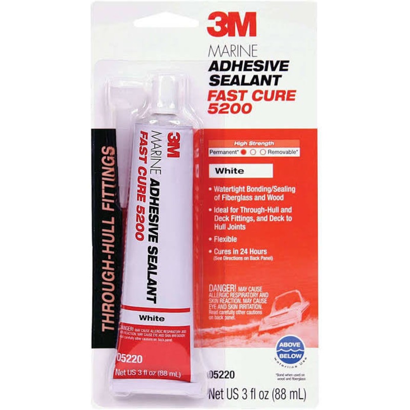 3M 5200 Fast Cure Marine Adhesive Sealant 3oz